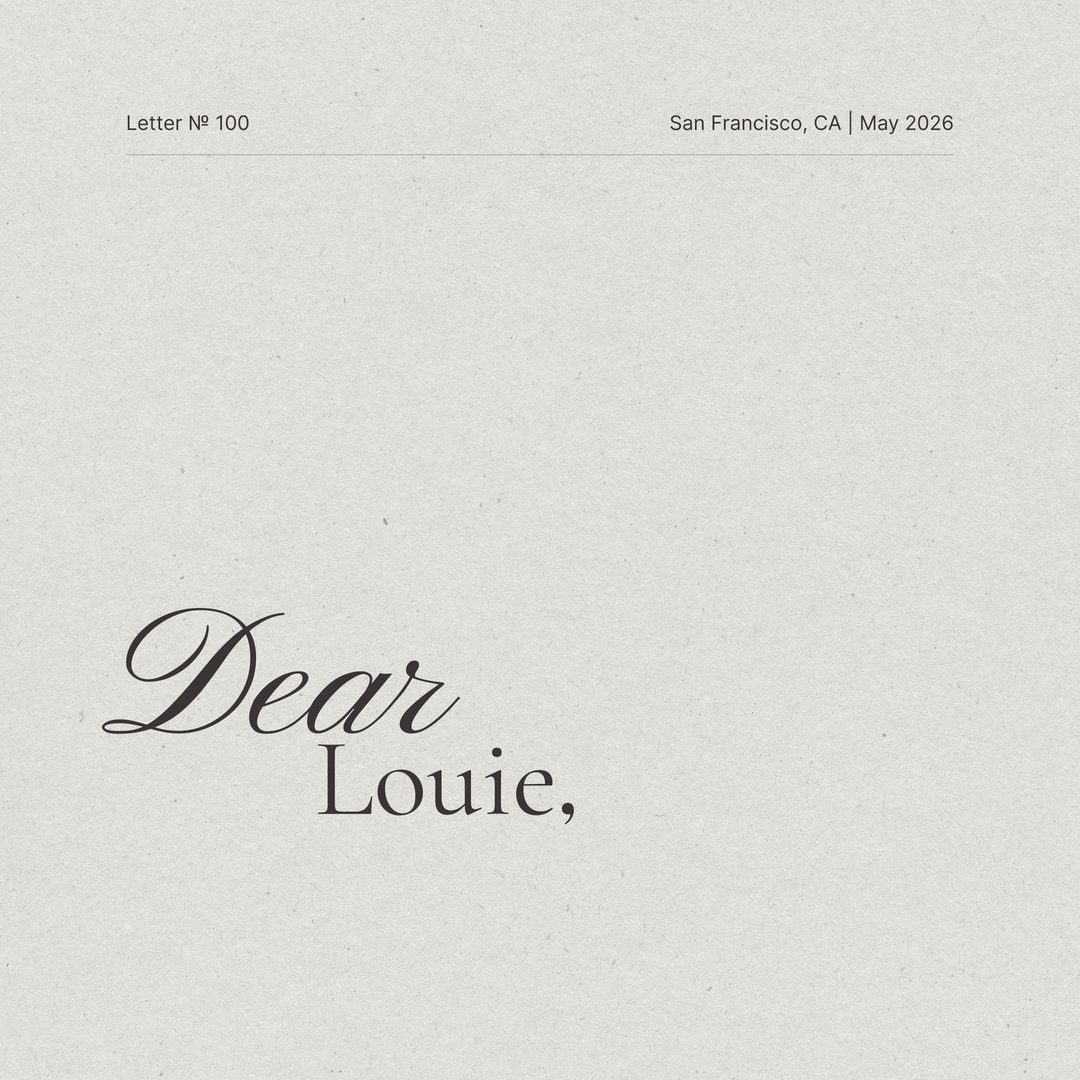 Letter Nº 100, the address, Dear Louie,